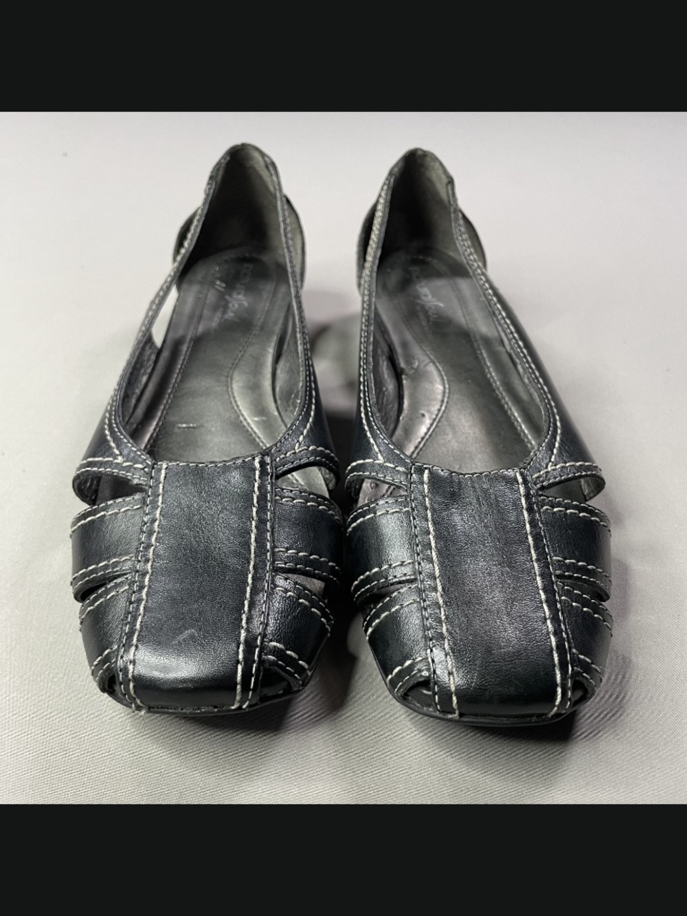 Naturalizer Shoes Womens 7 black leather verdon slip on loafer flats summer - Picture 3 of 11